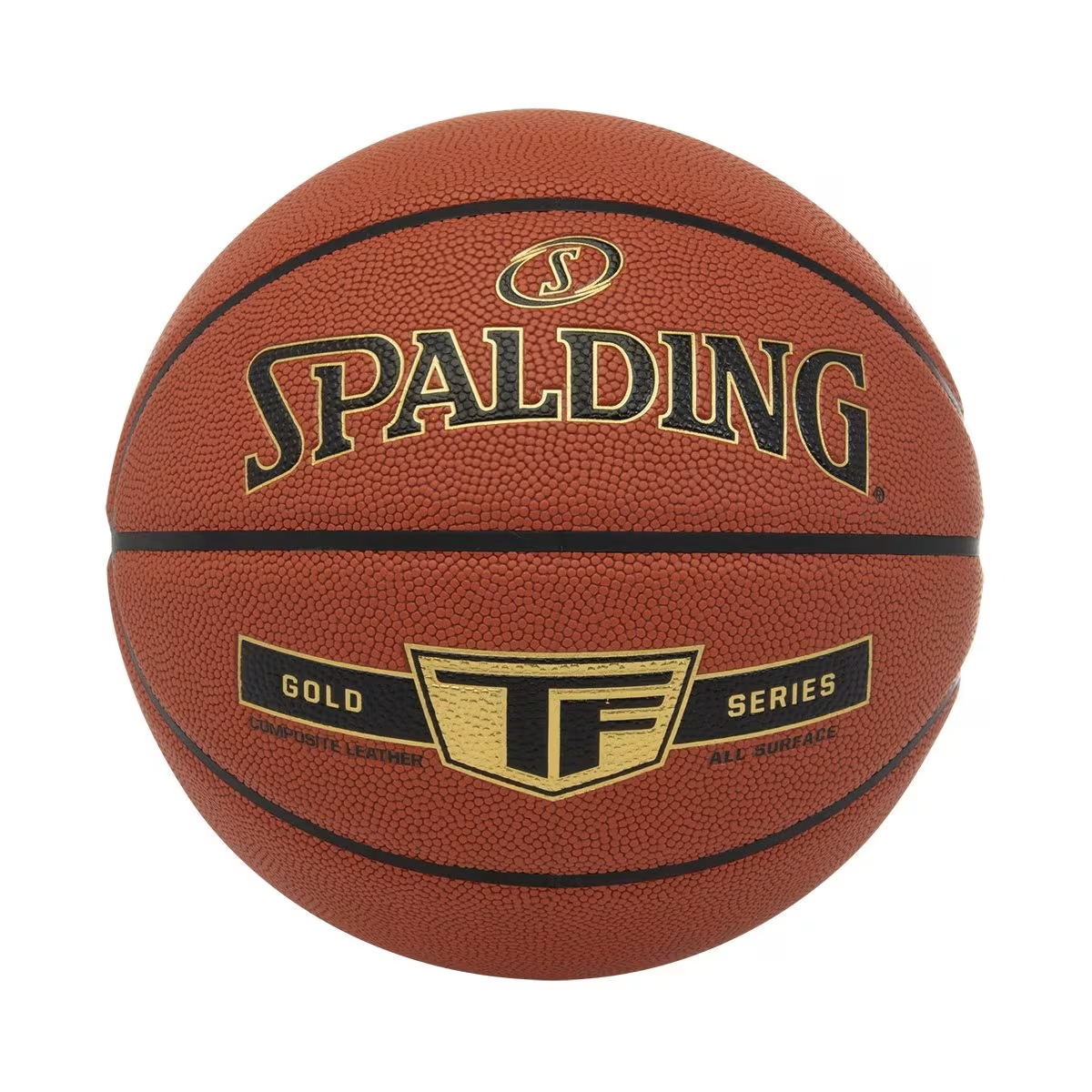 Spalding Gold Series TF Basketball Ball Composite Leather Indoor Outdoor Size 7