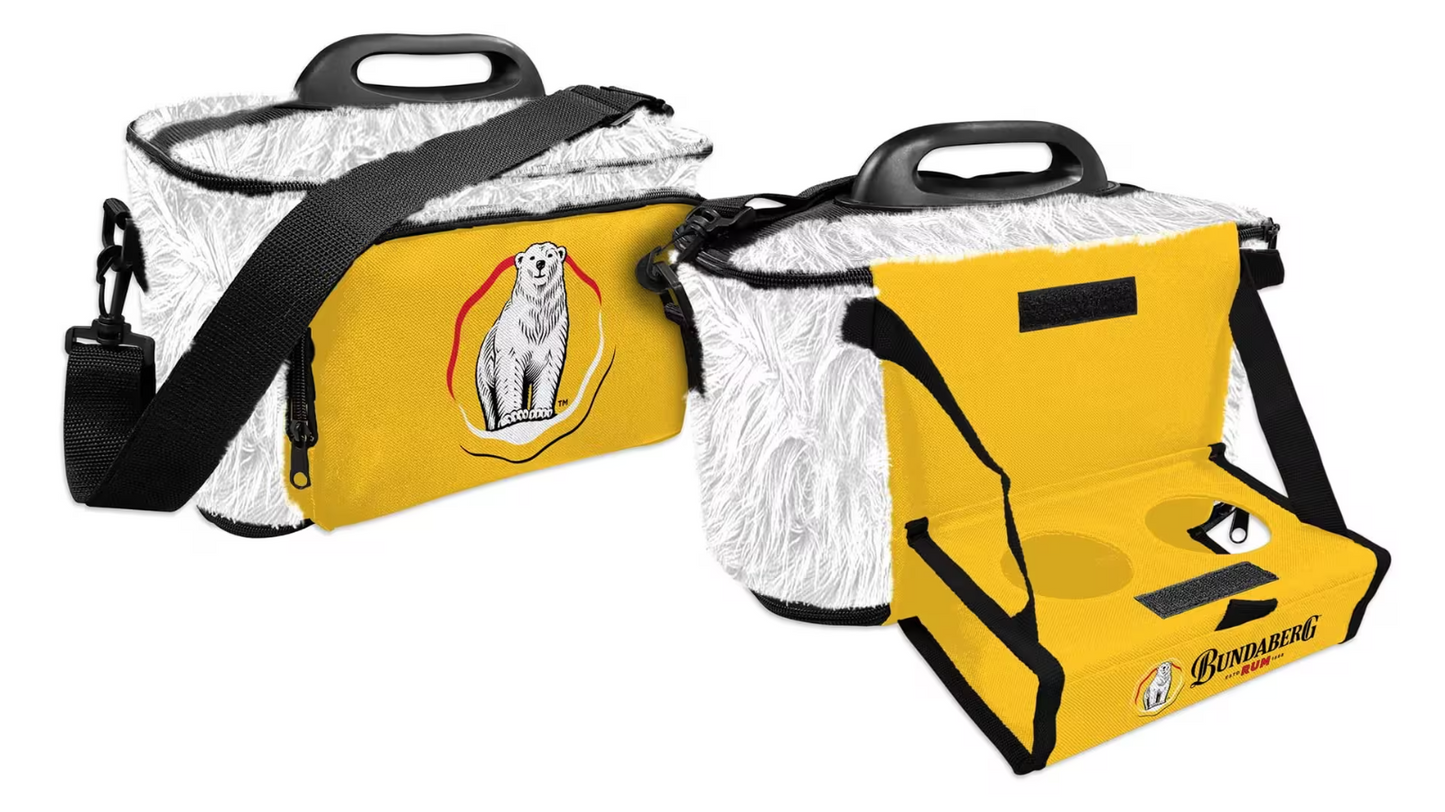 Bundy Bundaberg Rum Furry Cooler Bag With Tray