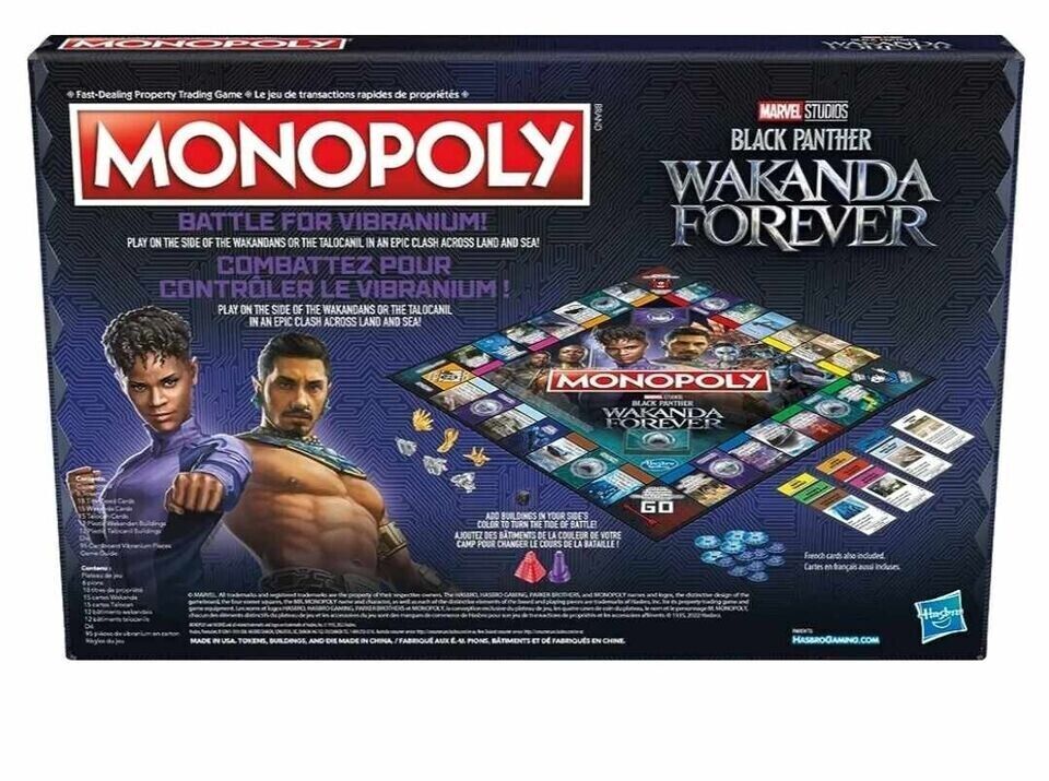 Monopoly Marvel Black Panther Wakanda Forever Hasbro Monopoly Brand New