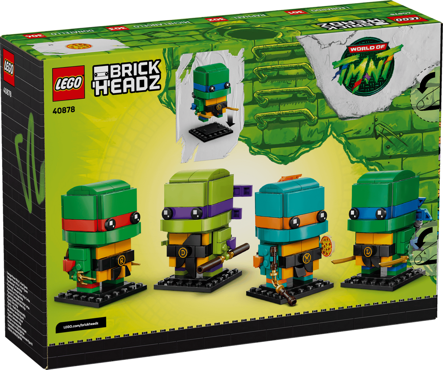 LEGO 40878 BrickHeadz World Of TMNT – Teenage Mutant Ninja Turtles Figures