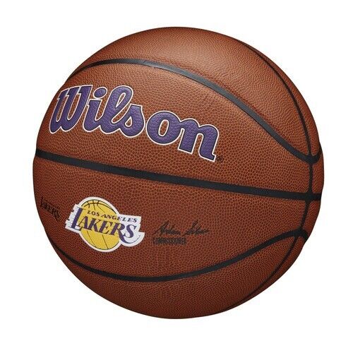 Wilson NBA Team Composite Leather LA Lakers Indoor Outdoor Basketball Size 7