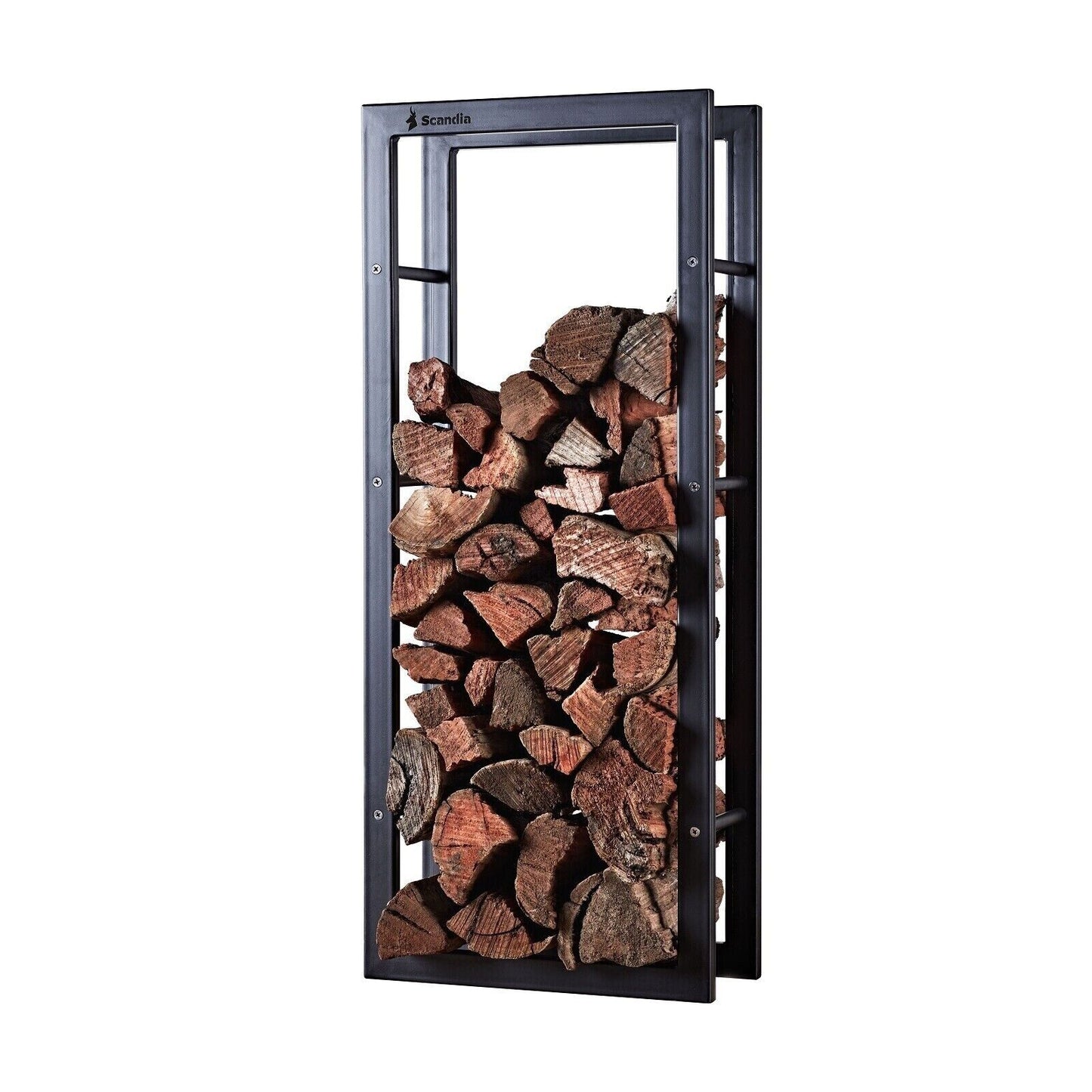 Scandia Design Fireplace Firewood Log Holder Steel Wood Storage Rectangular 50kg