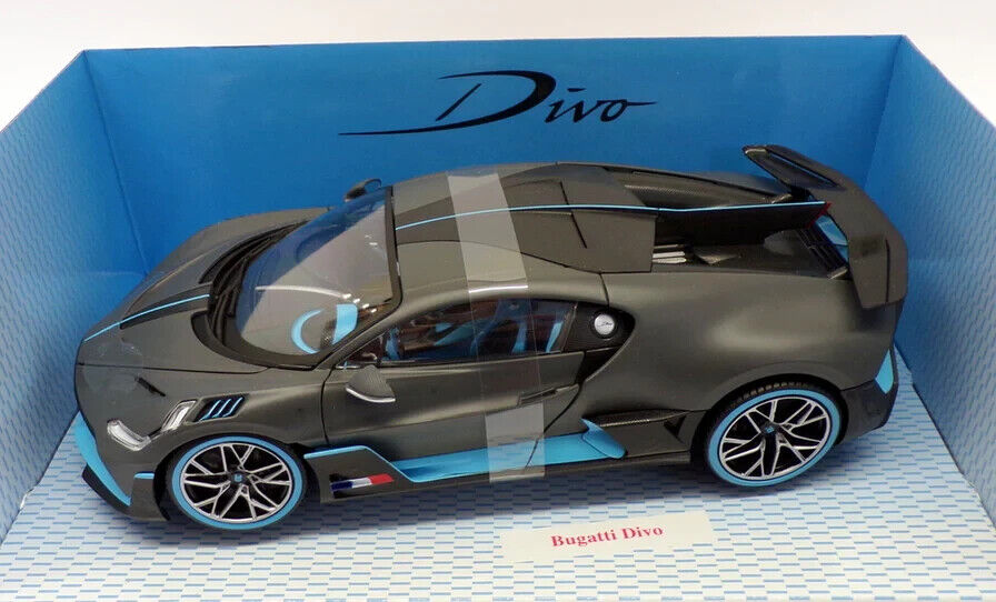 Maisto 1:18 Diecast Bugatti Divo Grey/Blue Brand New Toy Model Car