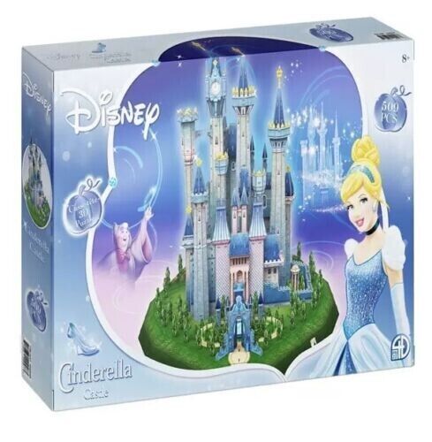 Liscensed Disney Cinderella Castle 4D Puzzles 509 Pcs Kid Gift Set Princess Girl