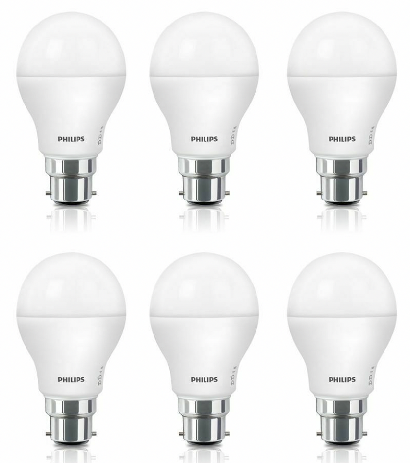 6 x Philips 11W LED Bulbs Globe Cool Daylight 1250l B22 A60 Value Pack Brand New