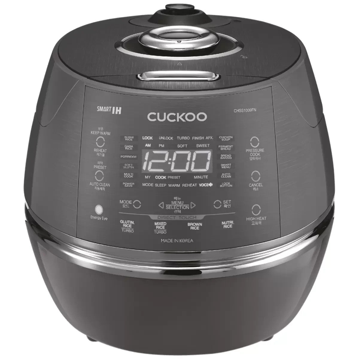 Cuckoo IH 10 Cup Pressure Cooker CRP-CHSS1009F 1.8L Stainless Steel Dark Grey