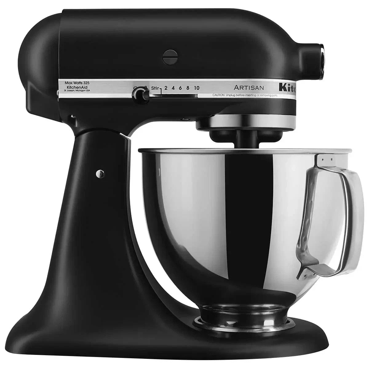 Kitchenaid KSM150 4.8L Artisan Stand Mixer Black 5KSM150PSABM
