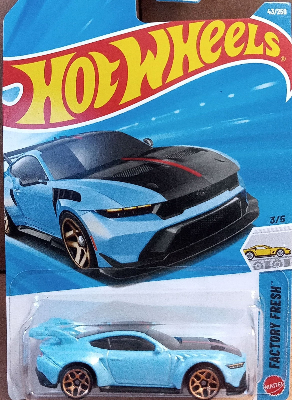 Hot Wheels Factory Fresh 3/5 - Ford Mustang GTD Light Blue 43/250