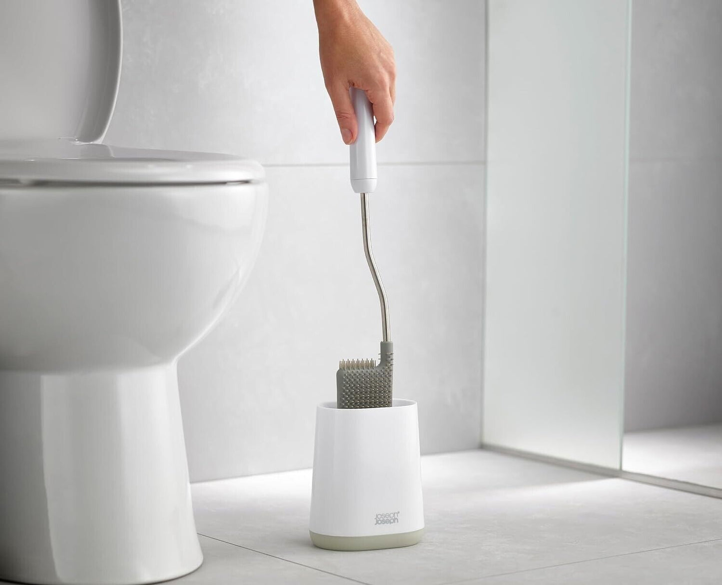 2x Joseph Joseph Flex Lite Advanced Toilet Brush Anti-Drip Anti-Clog