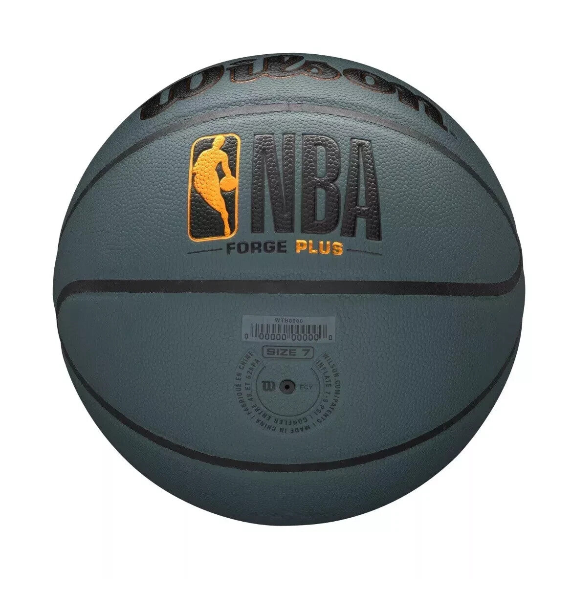 Wilson NBA Forge Plus Dark Grey High-Performance Pro Seam Basketball out/indoor