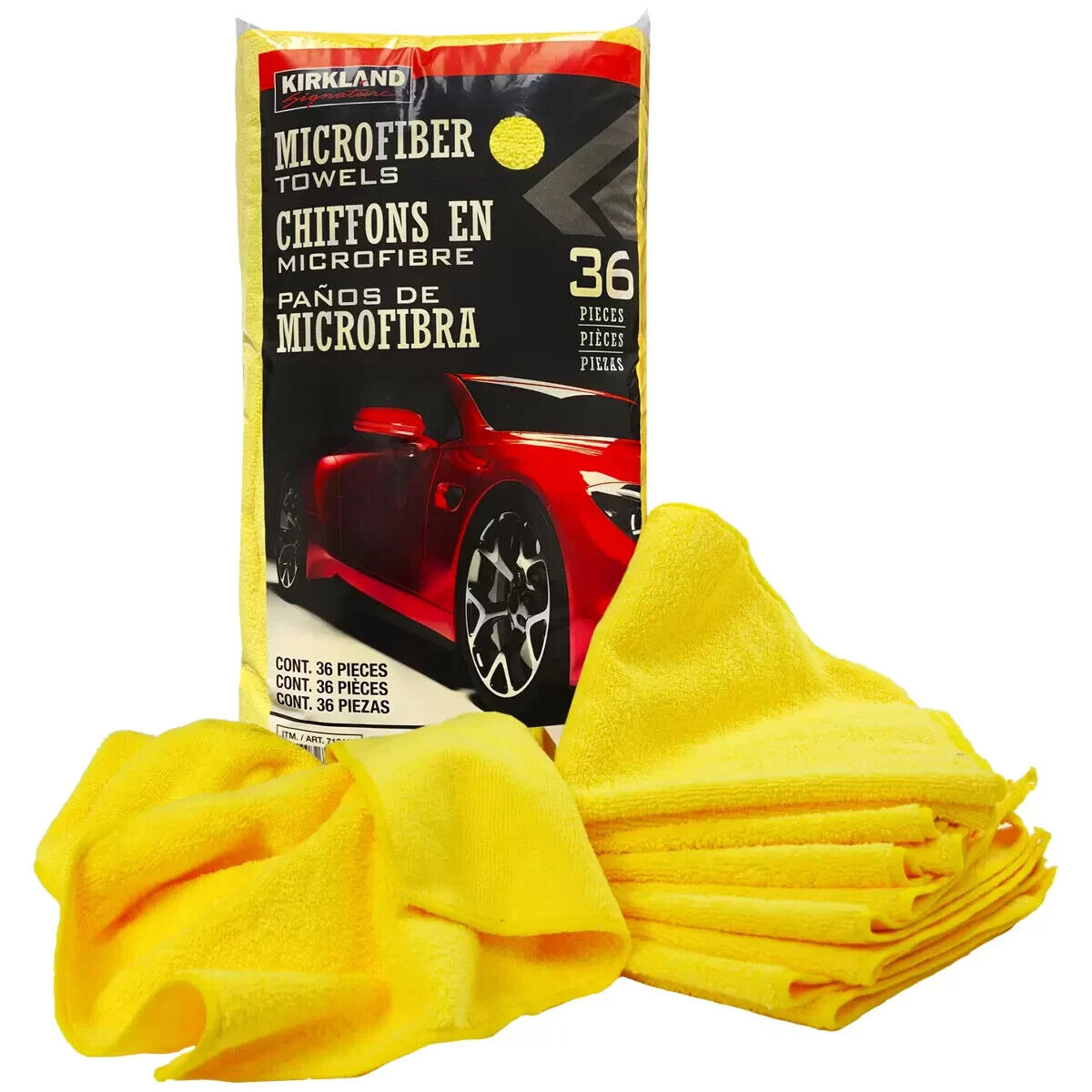 36 Kirkland Microfibre Towels Car Cleaning Plush Cloth Soft 40 x 40 cm glass