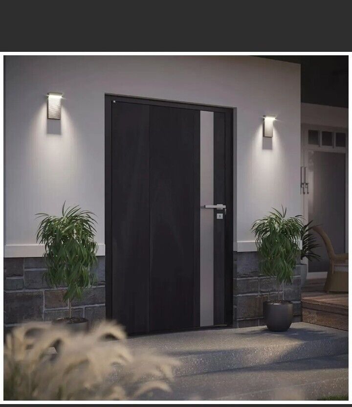 Artika Mettle LED Indoor Outdoor Wall Mounted Light Fixture Weatherproof Black