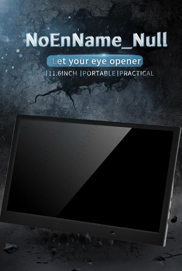 11.6 inch Portable monitor 1366X768 LCD display gaming monitor Laptop PS4 PS5