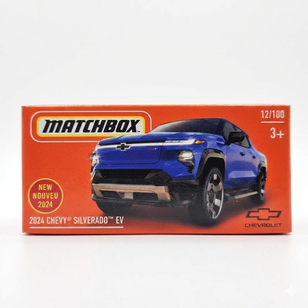 Matchbox 2024 Chevy Silverado EV Blue #12/100 MBX Adventure New Sealed Box