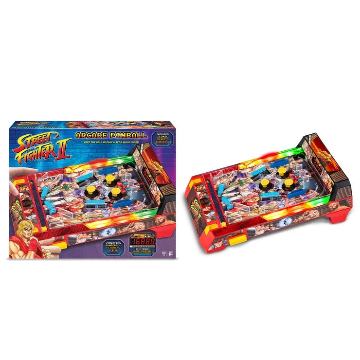 Street Fighter Arcade Pinball Premium Electronic Gaming Kids Indoor Pin ball