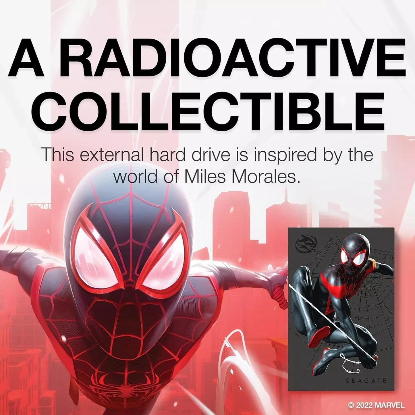 Seagate FireCuda External Gaming Hard Drive 2TB Marvel Miles Morales RGB LED