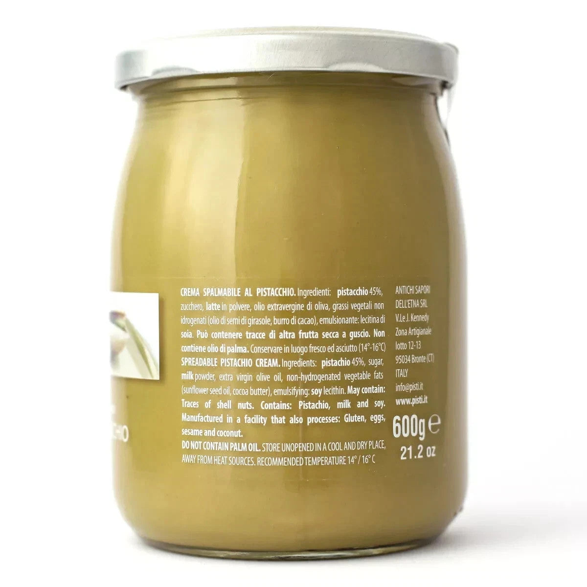 Pisti Sicilian Pistachio Cream Spread 600g - 1 Pack