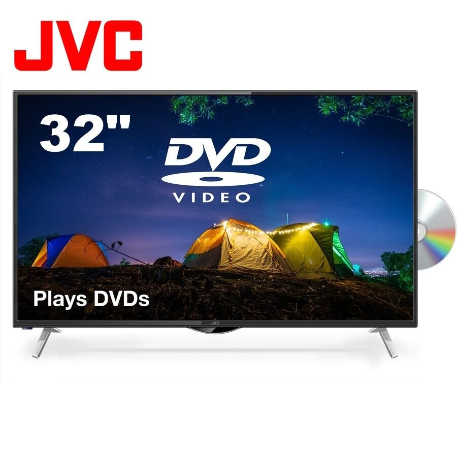 JVC 32" LED TV with Built-In DVD Player HD Television HDMI USB Remote New