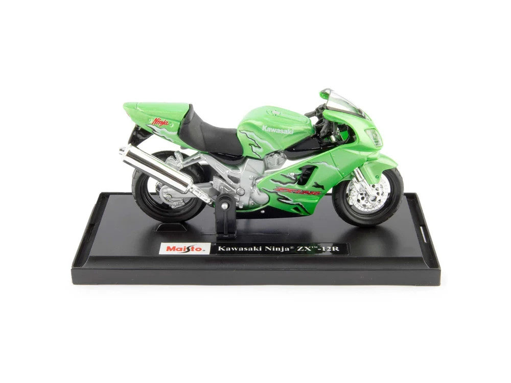 Maisto 1:18 – Kawasaki Ninja ZX-12R (Green) Motorcycle – Special Edition Model