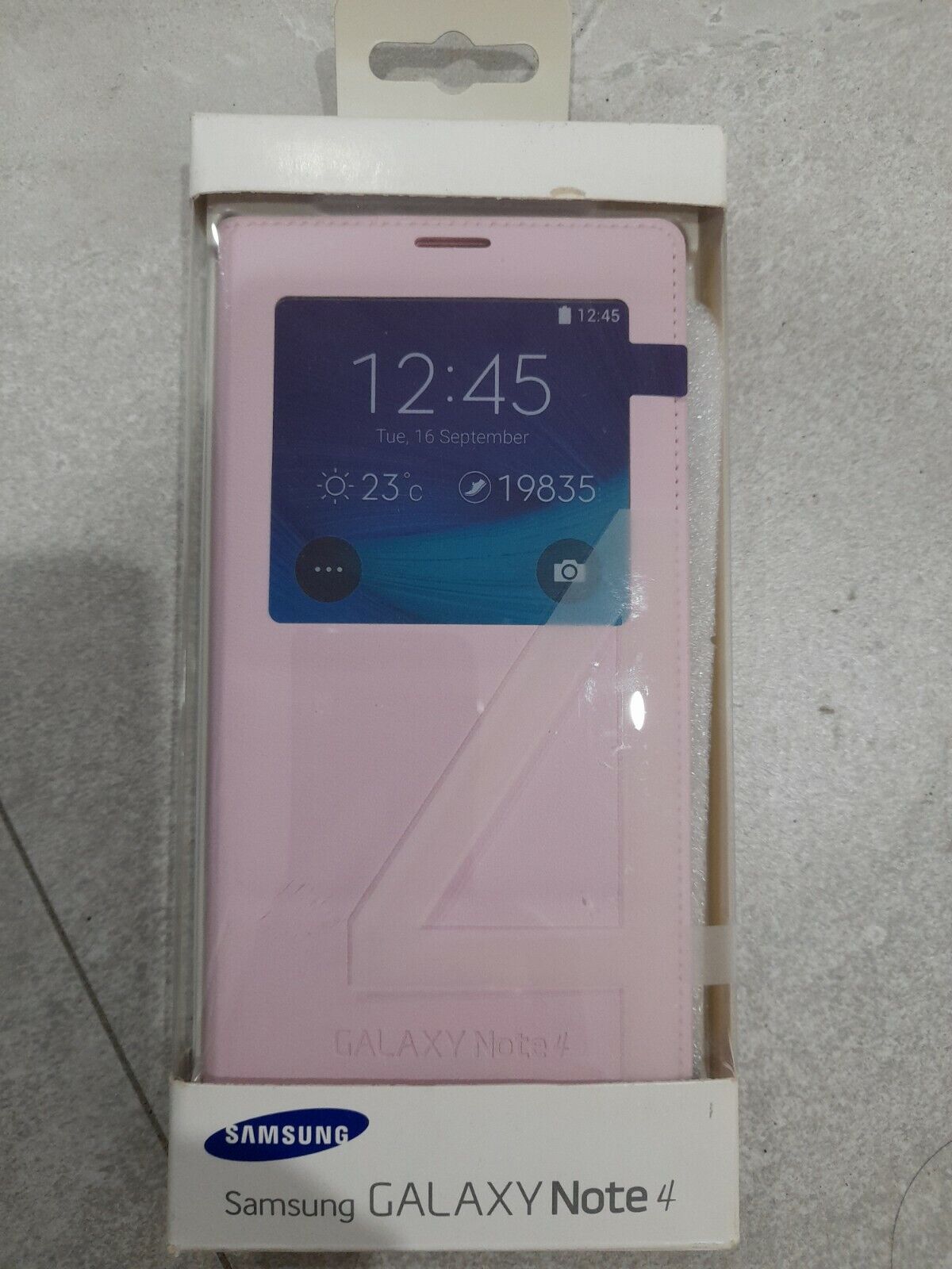 Genuine Samsung Note 4 IV S-View Cover Light Pink Brand New Official