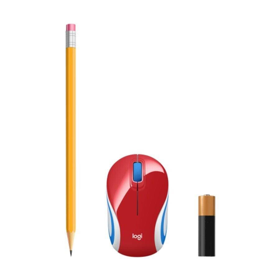 Brand New Logitech Wireless Mini Mouse M187 Red