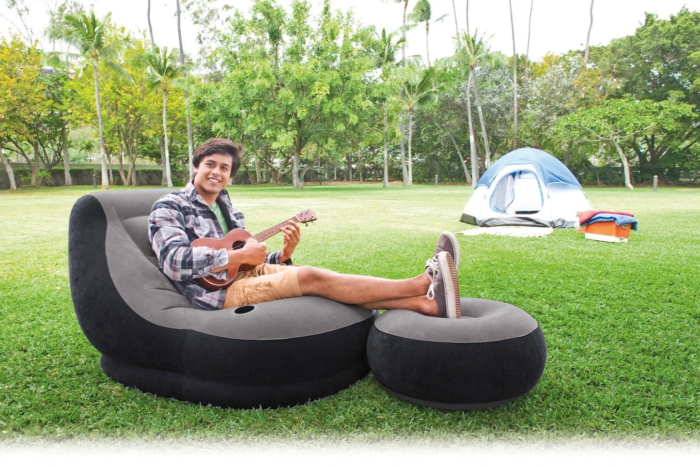Ultra Lounge Inflatable Chair and ottoman 68564 Intex