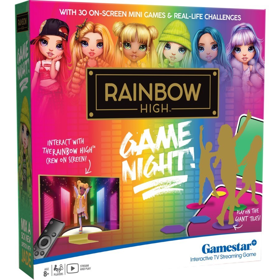 Rainbow High Game Night Board Game Interactive TV Streaming Game Stream and Play
