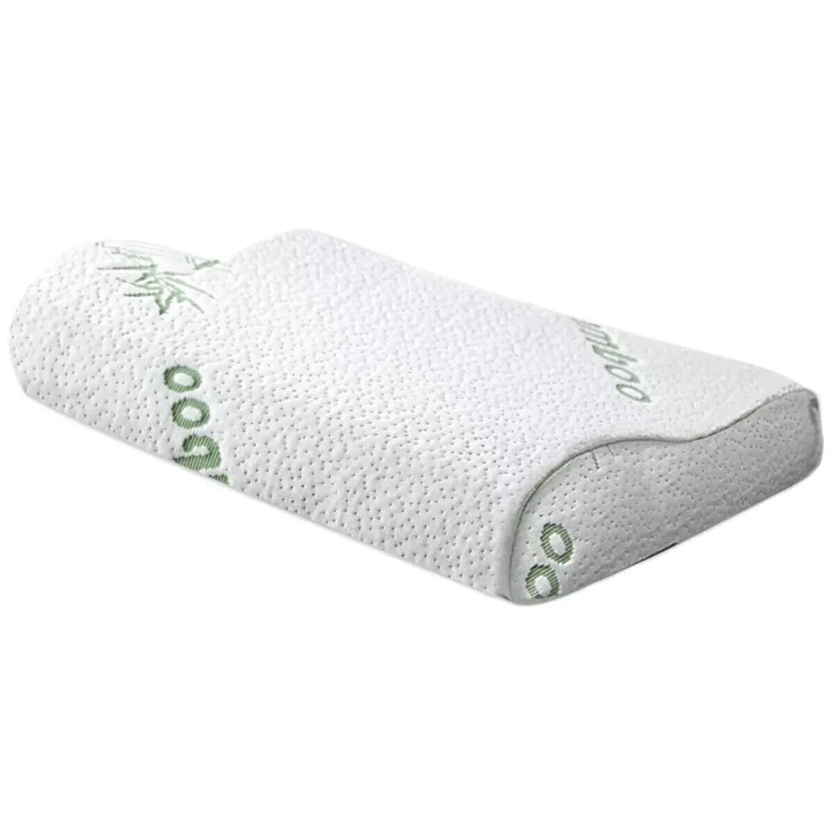 Ramesses Bamboo Memory Foam Pillow Contour w/ Bonus Jacquard Pillow Protector