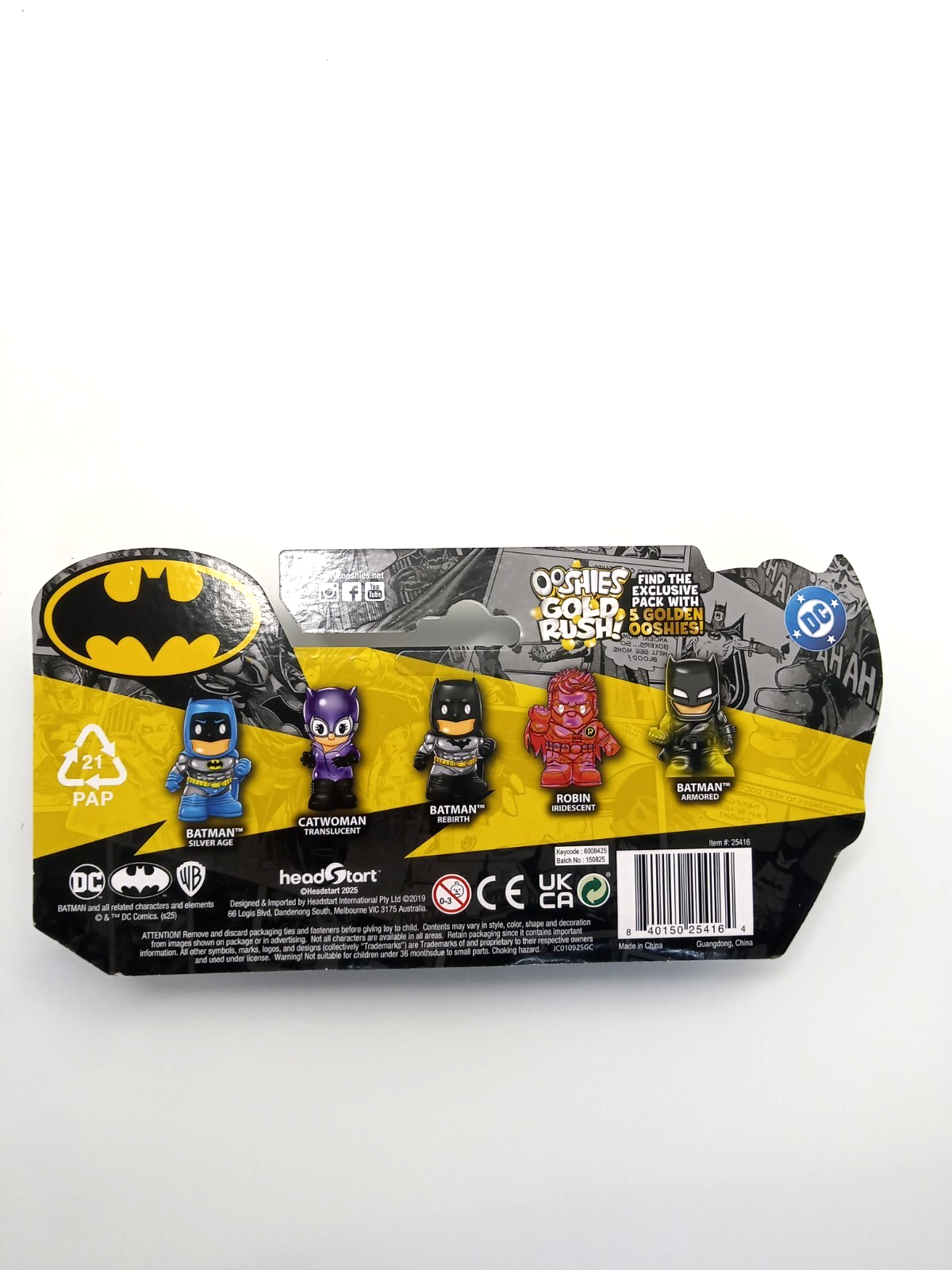 Ooshies Batman Gold Rush Standard 5-Pack