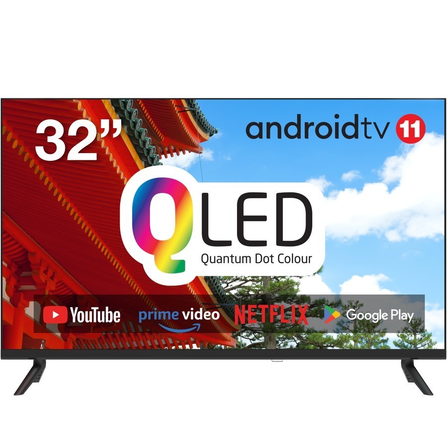 JVC 32" Edgeless FHD QLED ANDROID SMART TV YouTube Prime Video Netflix Google