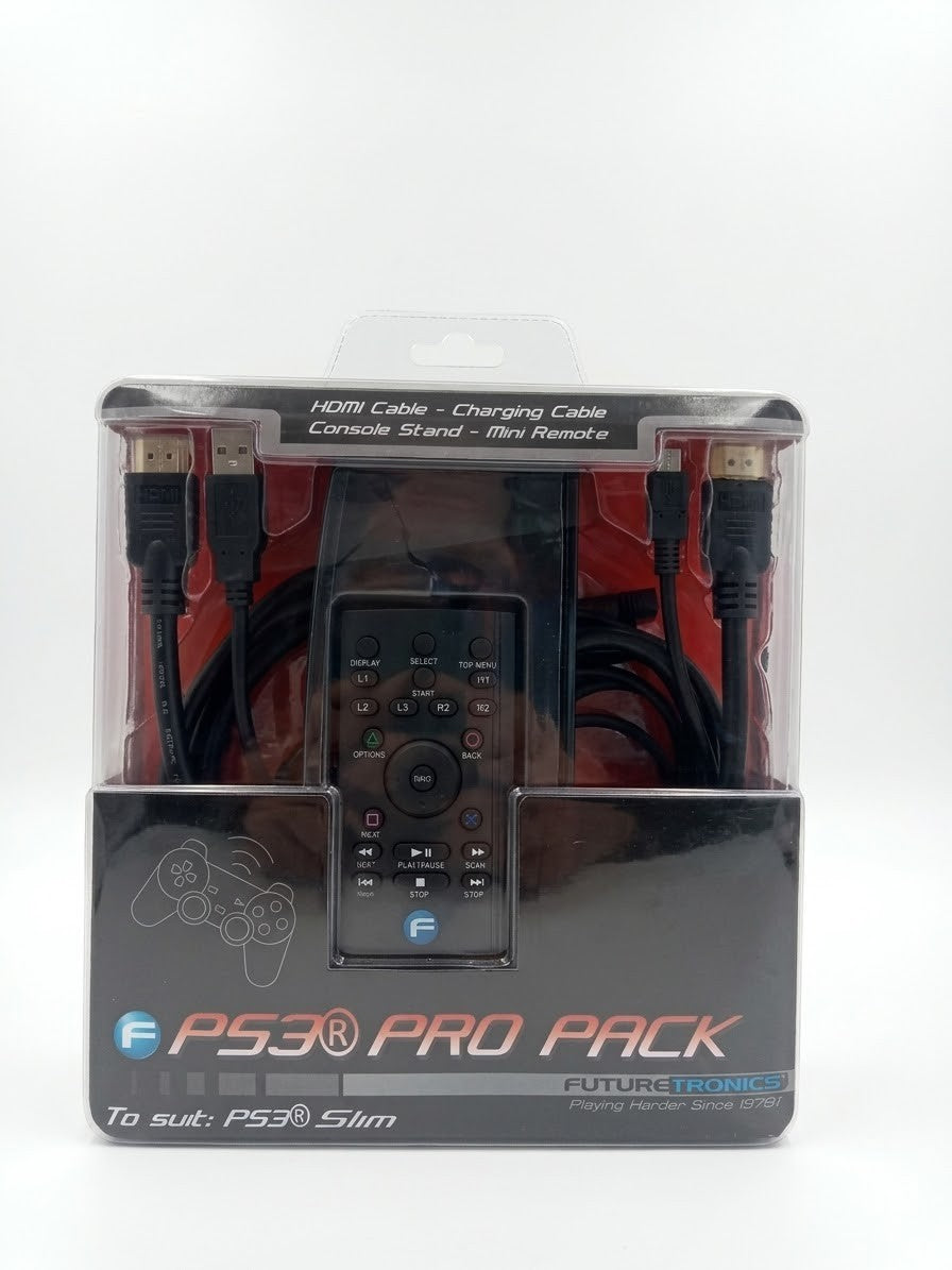 PS3 Pro Pack HDMI Cable, Charging Cable, Console Stand, Mini Remote for SONY PS3