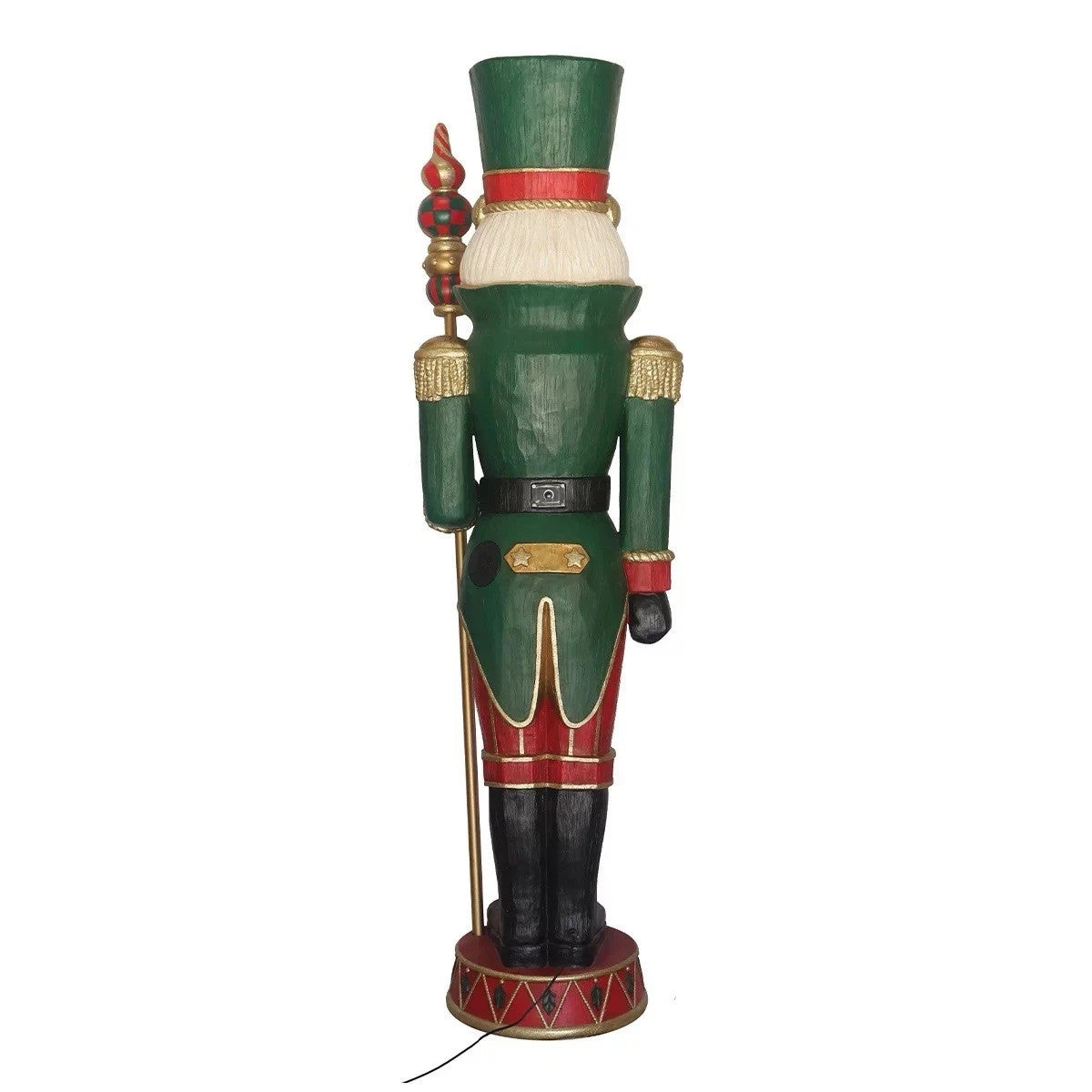 Pre-lit Carved Nutcracker 182.8cm - Plays 8 different holiday-themed songs