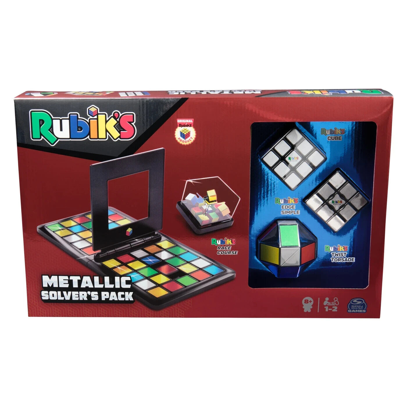 Genuine Rubik's Metallic Edition Solvers Pack Race Cube Edge Twist Torsade Game