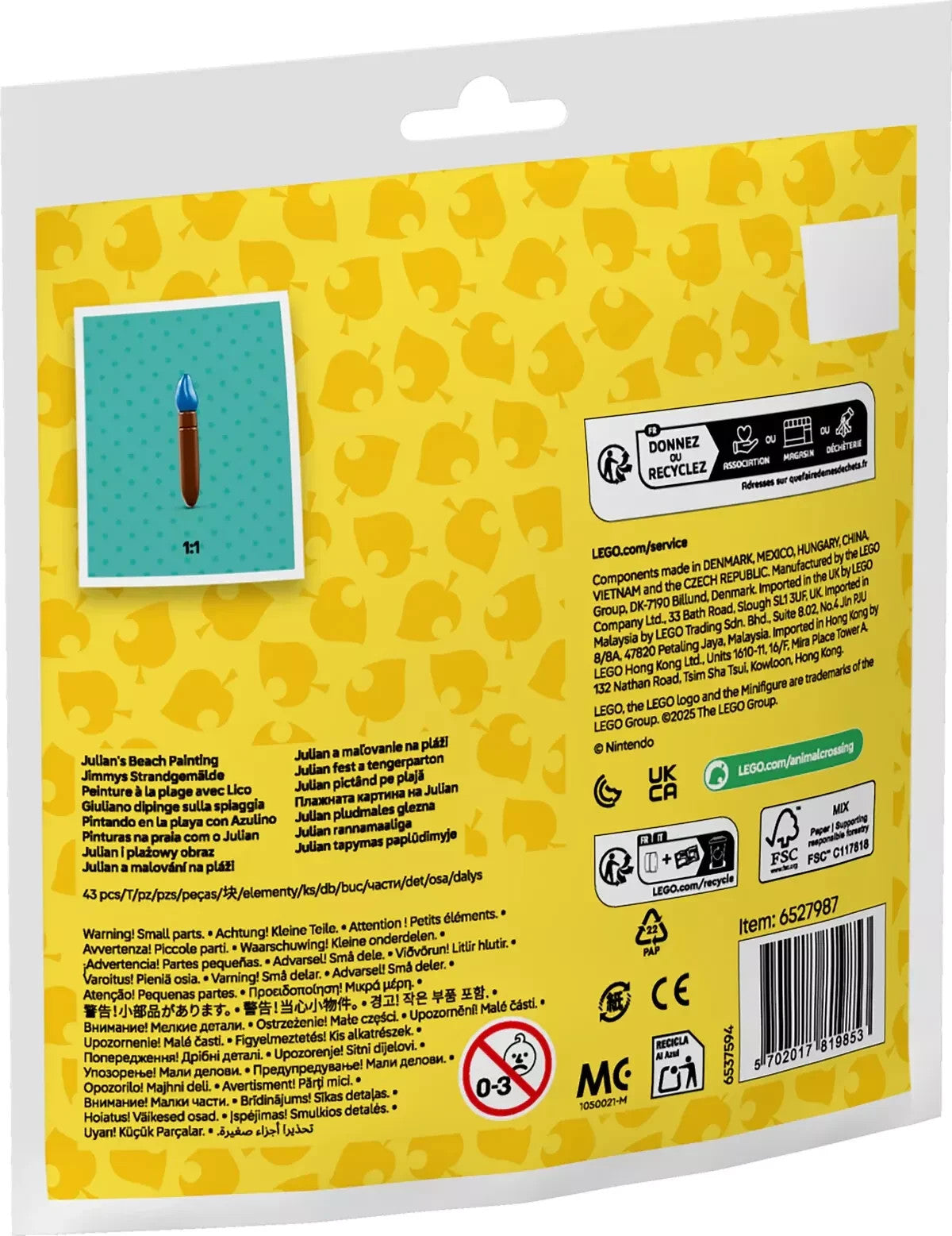 LEGO 30703 Animal Crossing Julian's Beach Painting Brand New Sealed