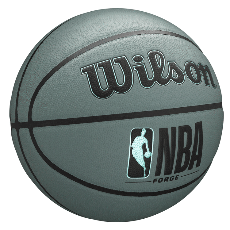 Wilson NBA Forge Light Blue Grey High-Performance Pro Seam Basketball out/indoor