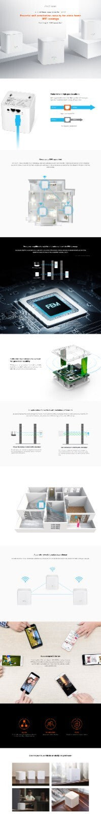 Tenda Nova MW5s Home Mesh WiFi System 3PK Dual Band Gigabit Wi-Fi Router MW5 S
