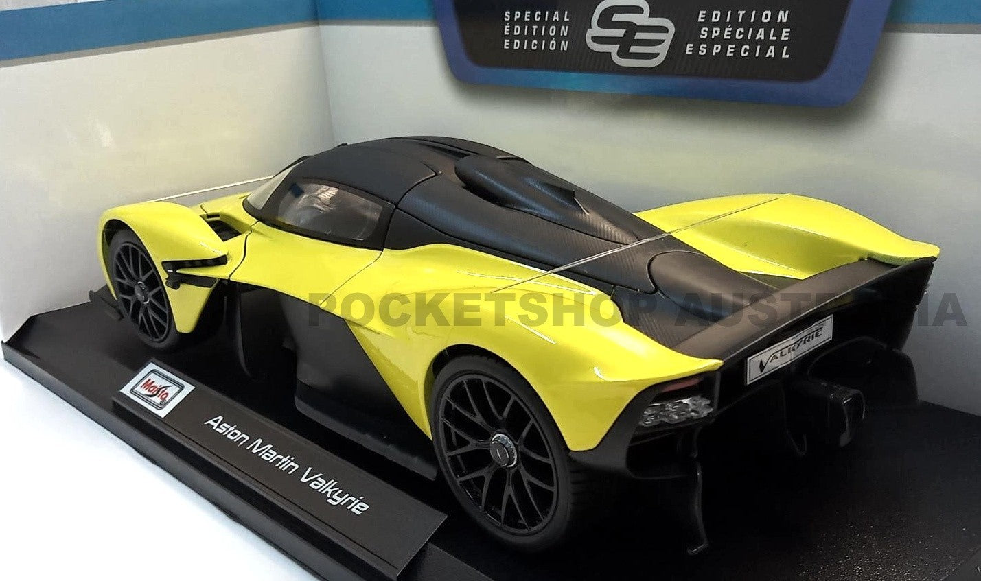 Maisto 2021 Aston Martin Valkyrie 1:18 Yellow Lime Die Cast Model Car