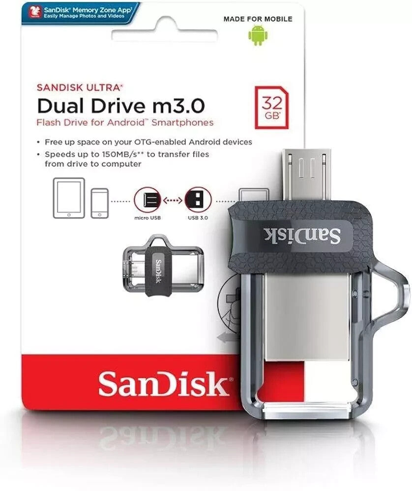 SanDisk Dual OTG Flash Drive 32GB 64GB 128GB Ultra Micro USB 3.0 Memory Android