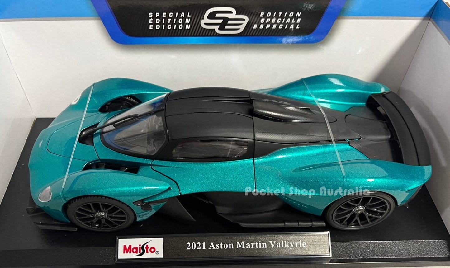 Maisto 2021 Aston Martin Valkyrie 1:18 Green Die Cast Model Car