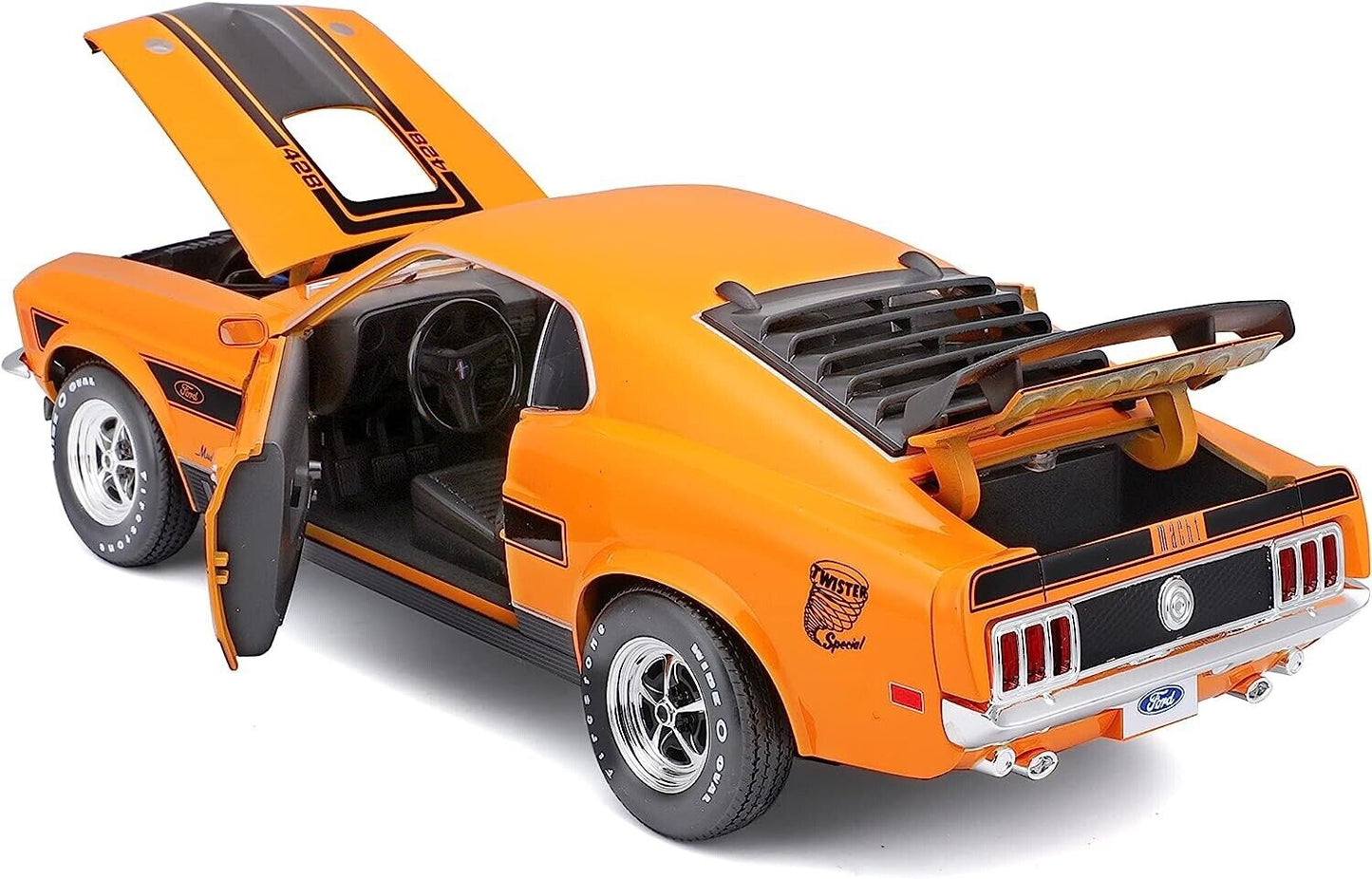 Maisto 1970 Ford Mustang Mach 1 Orange Die Cast Model car