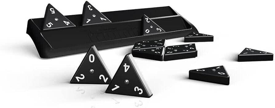 The Original Tri-ominos ONYX in Tin Black Triominos