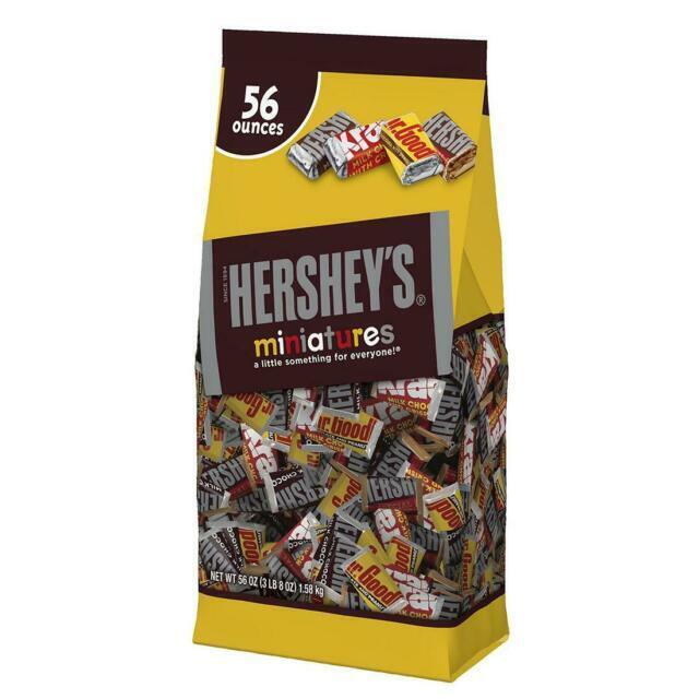 NEW Hershey's Miniatures 180 Pieces Chocolate Candy 1.58kg Bulk Buy Pantry Pack!