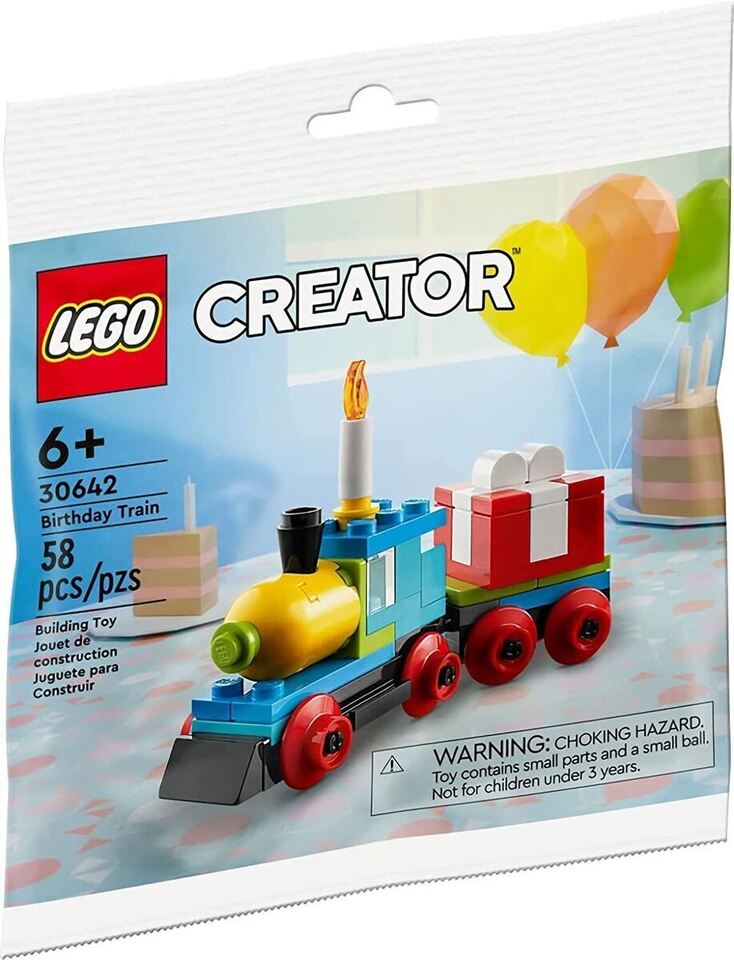 Lego Creator Birthday Train 30642 Polybag Candle Present Cargo New