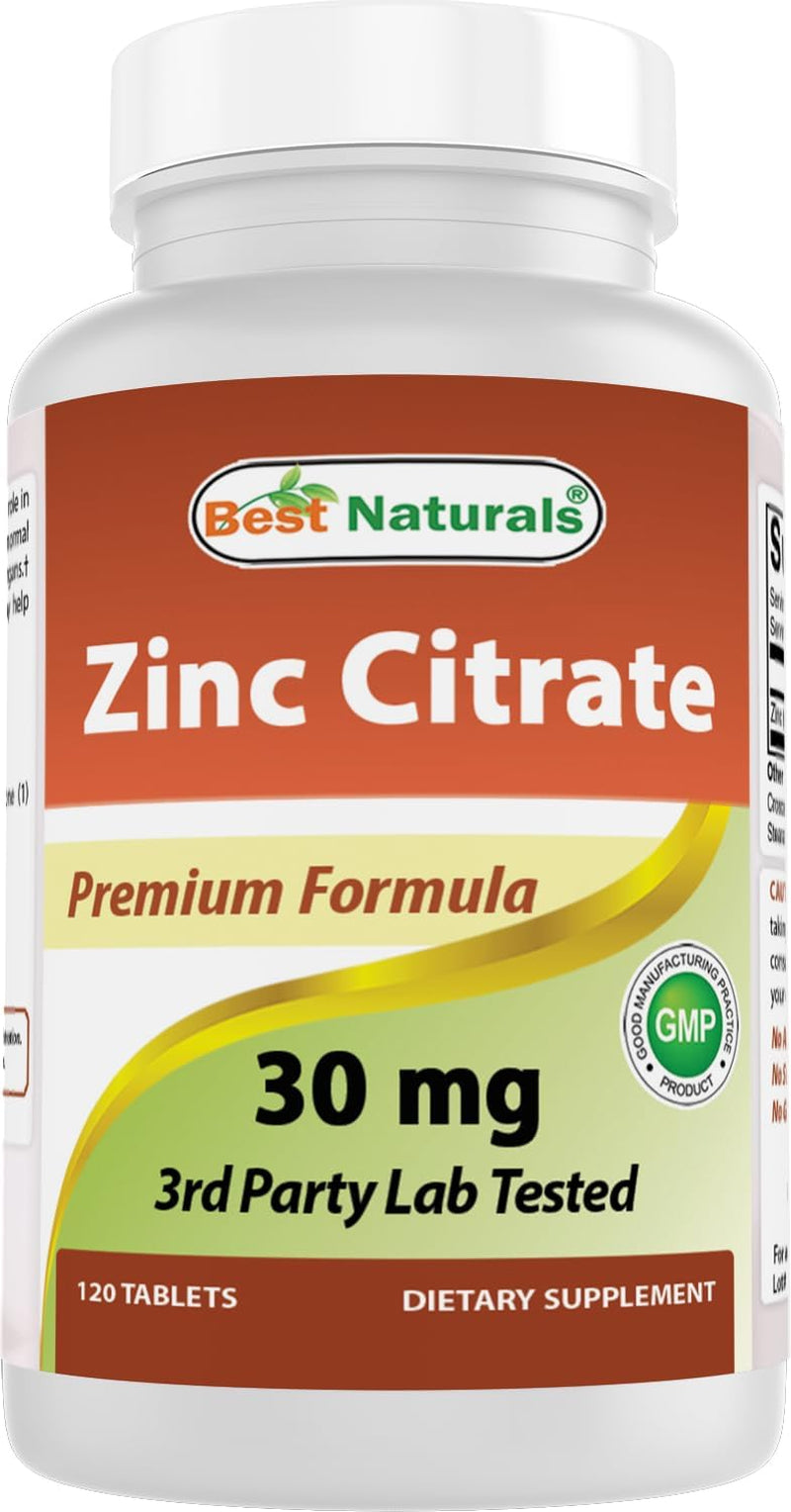Zinc Citrate 30 Mg - Immune Support - 120 Tablets