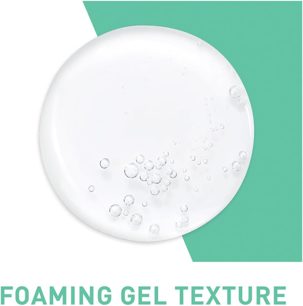 Foaming Cleanser Gel Face Wash for Normal to Oily Skin, Removes Oil without Disrupting the Protective Skin Barrier, Hyaluronic Acid + Niacinamide + Ceramides, Fragrance Free, Oil Control, 473Ml