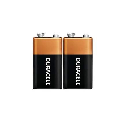 2x Duracell 9V Battery Coppertop Alkaline Batteries AU