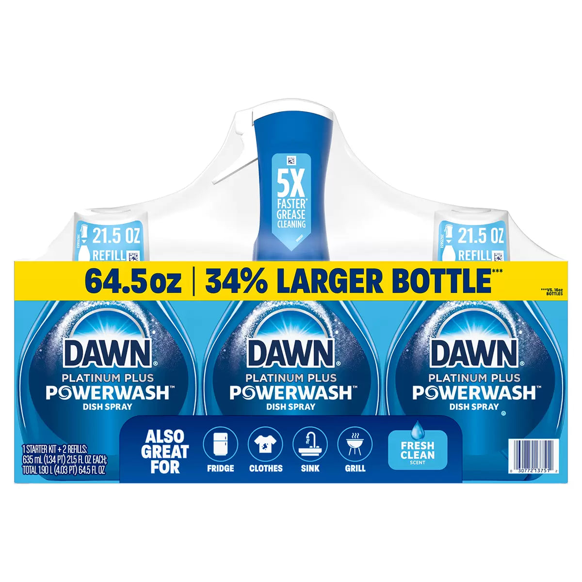 Dawn Platinum Plus Power Wash 3 Pack