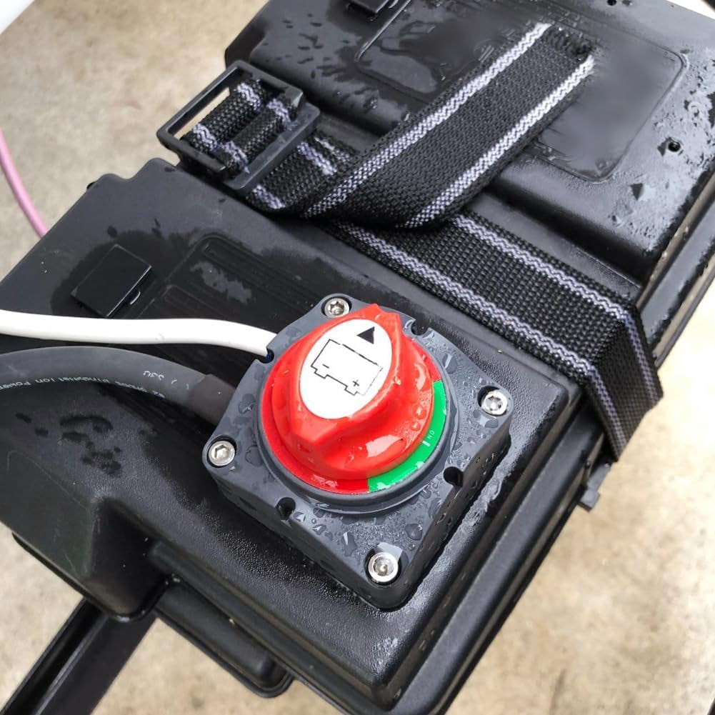 High Current Battery Switch, 12-48 V Battery Master Cut Disconnect Switch Isolator for Marine Boat, Ship, Yacht, RV, Truck (On/Off, High Current)