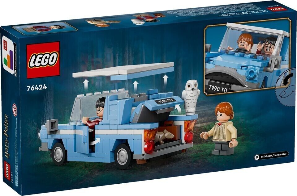 LEGO 76424 Harry Potter Flying Ford Anglia Hedwig Owl Ron Weasley