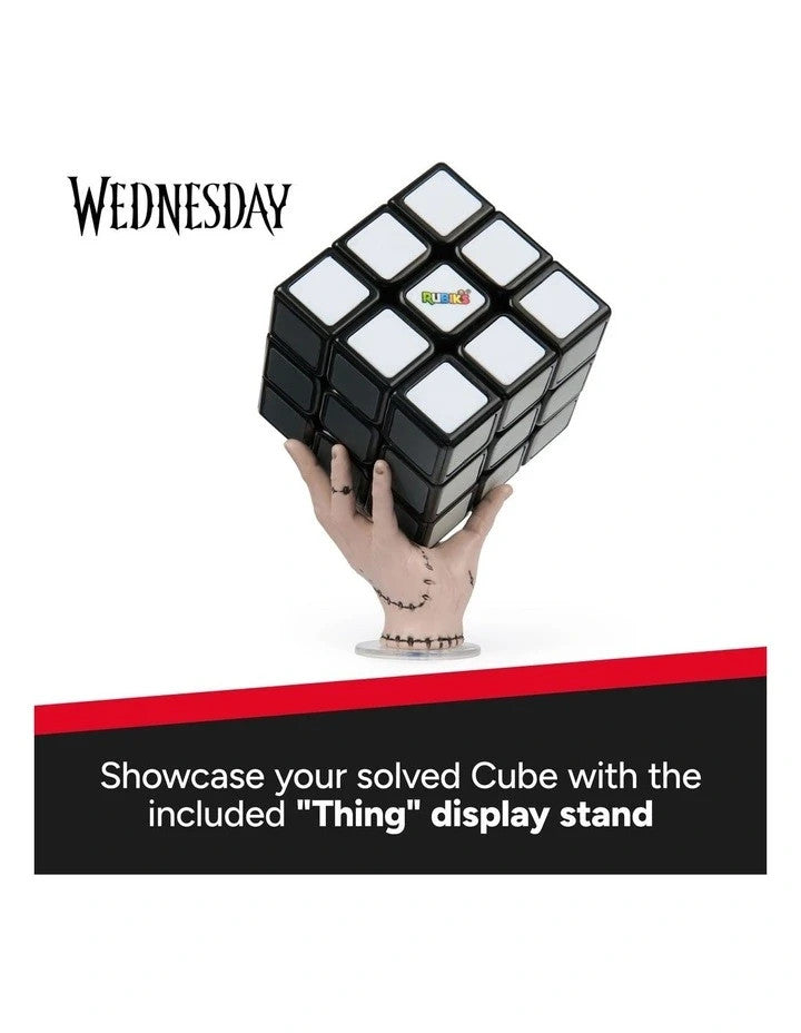 Rubik's Cube Wednesday Greyscale Cube include "Thing" display stand